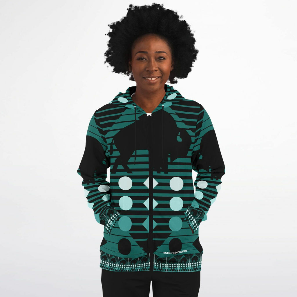 $NiieihiiNookei Fashion Zip-Up Hoodie - AOP