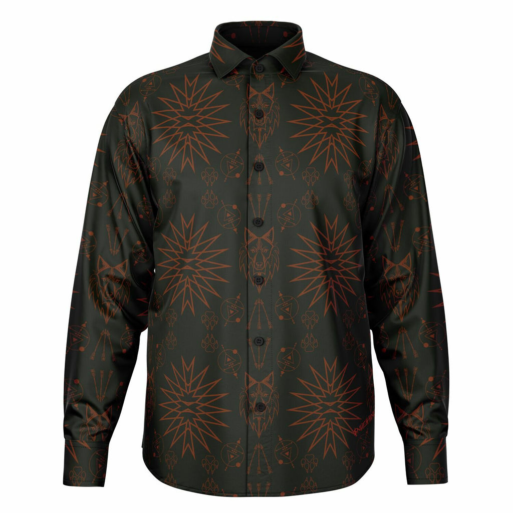 $NiieihiiNookei Long Sleeve Button Down Shirt - AOP