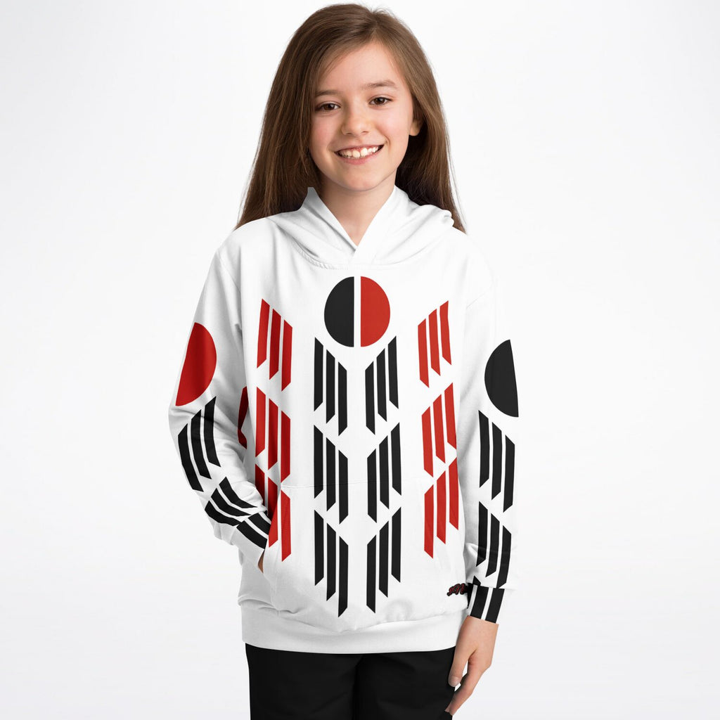 Arapaho Flag Athletic Kids Hoodie - AOP