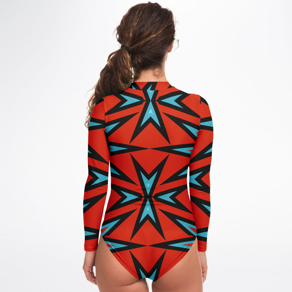 $NiieihiiNookei Bodysuit Long Sleeve - AOP