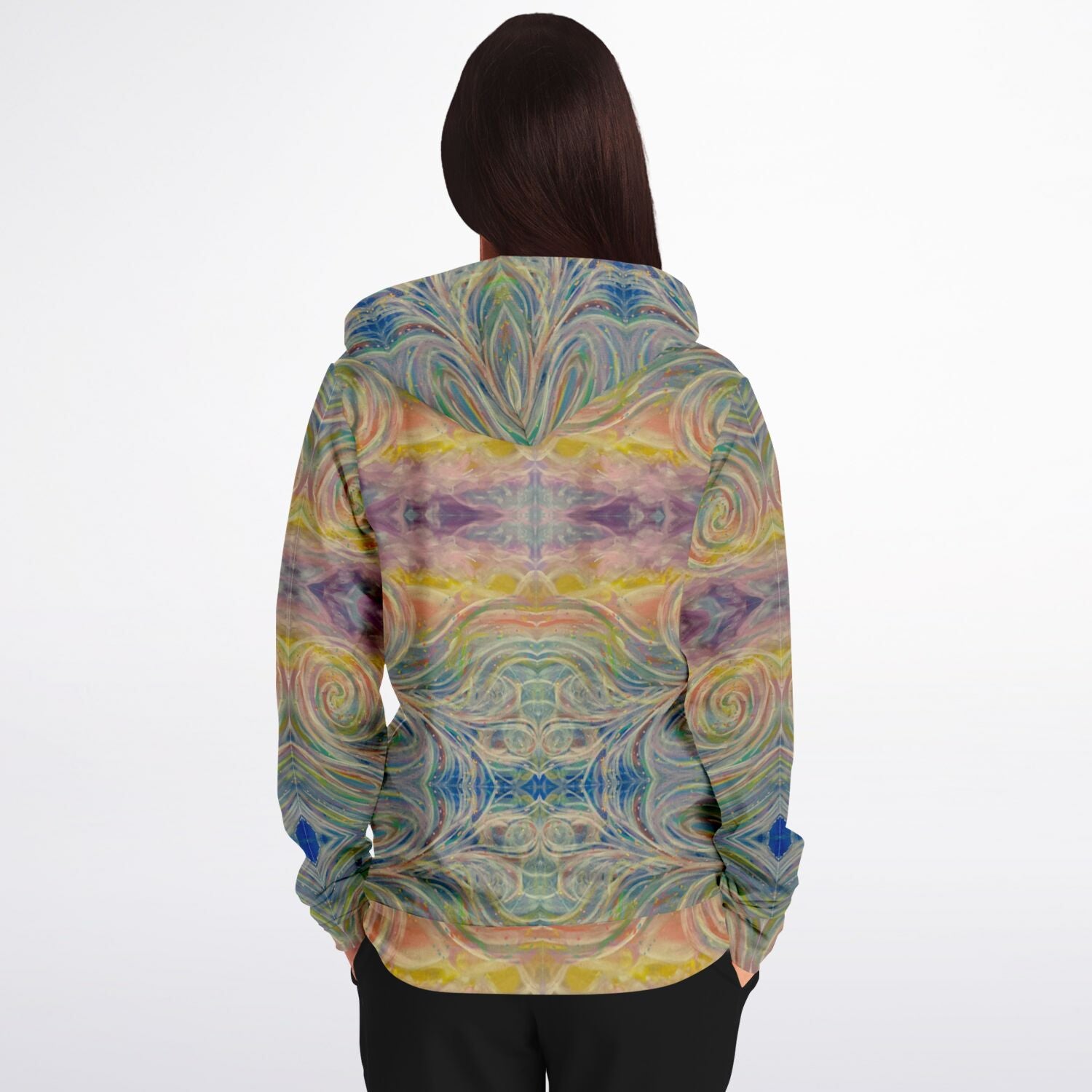 SMW Watercolor Fashion Zip-Up Hoodie - AOP