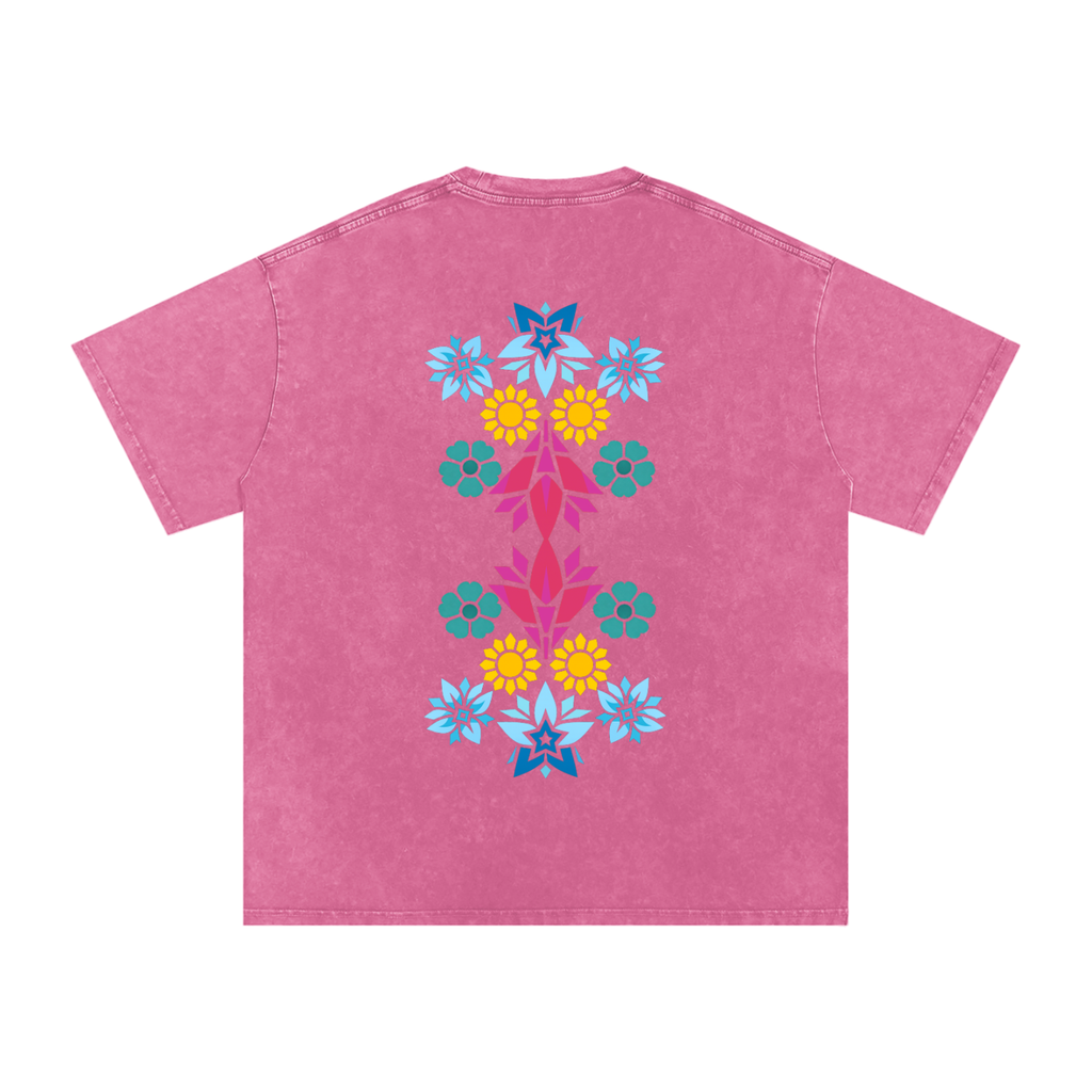 Snow Washed Oversized Cotton T-Shirt