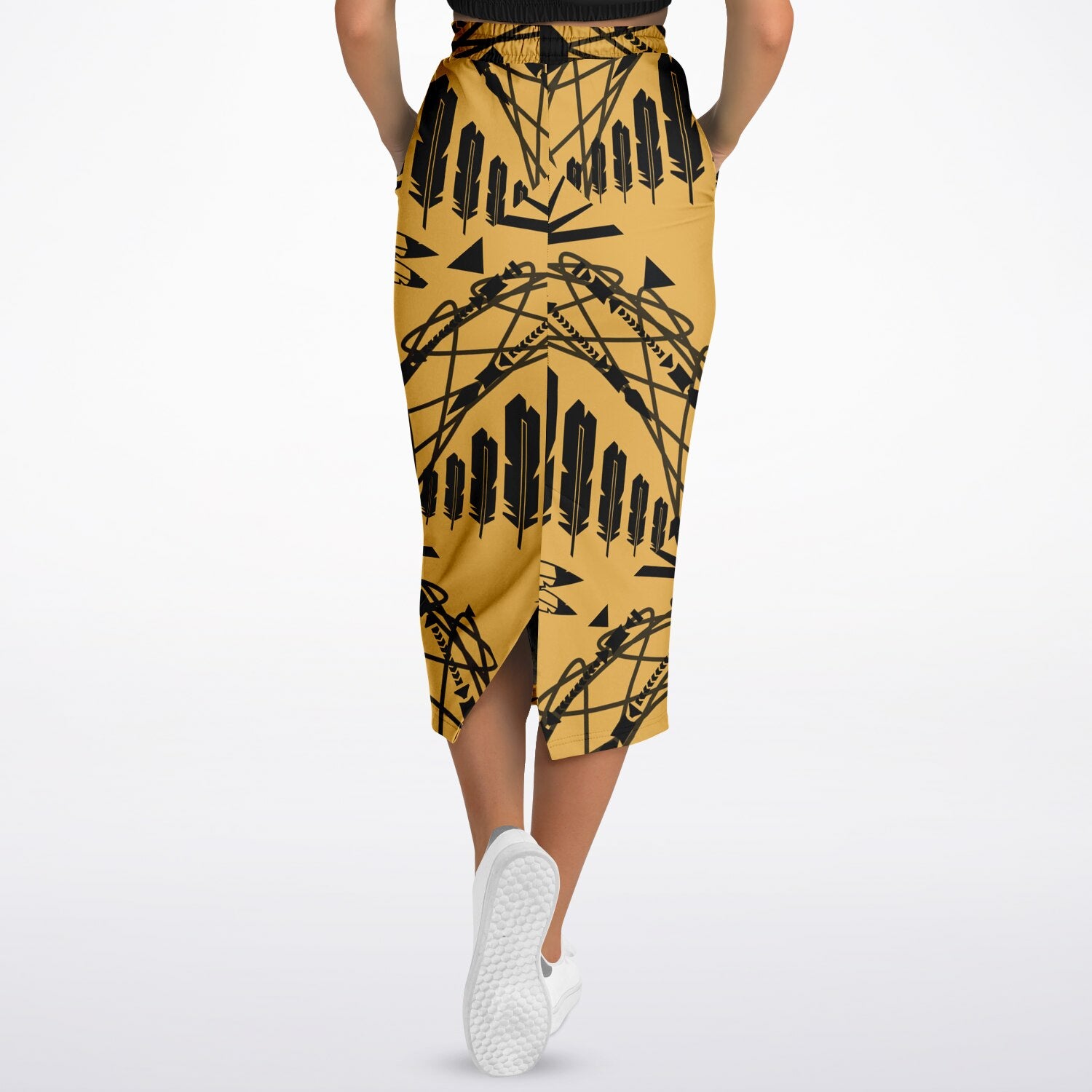 $NiieihiiNookei Athletic Long Pocket Skirt - AOP