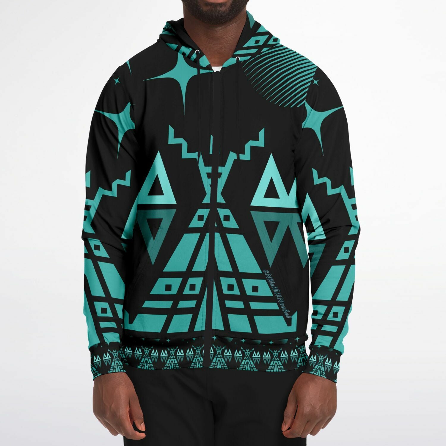 $NiieihiiNookei Fashion Zip-Up Hoodie - AOP