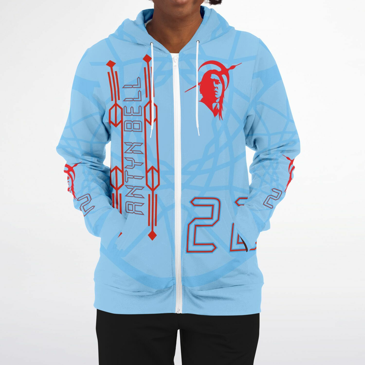 $NiieihiiNookei Athletic Zip-Up Hoodie - AOP