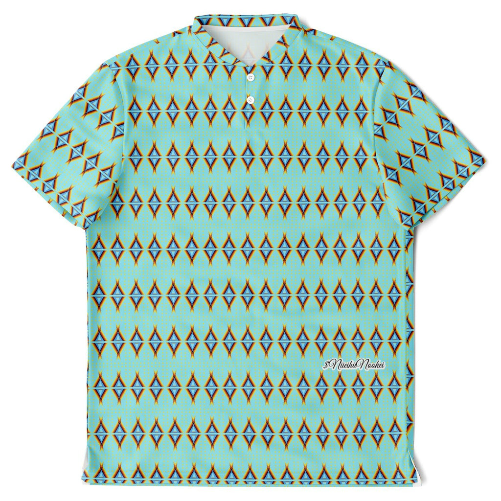 $NiieihiiNookei Blade Collar Polo Shirt - AOP