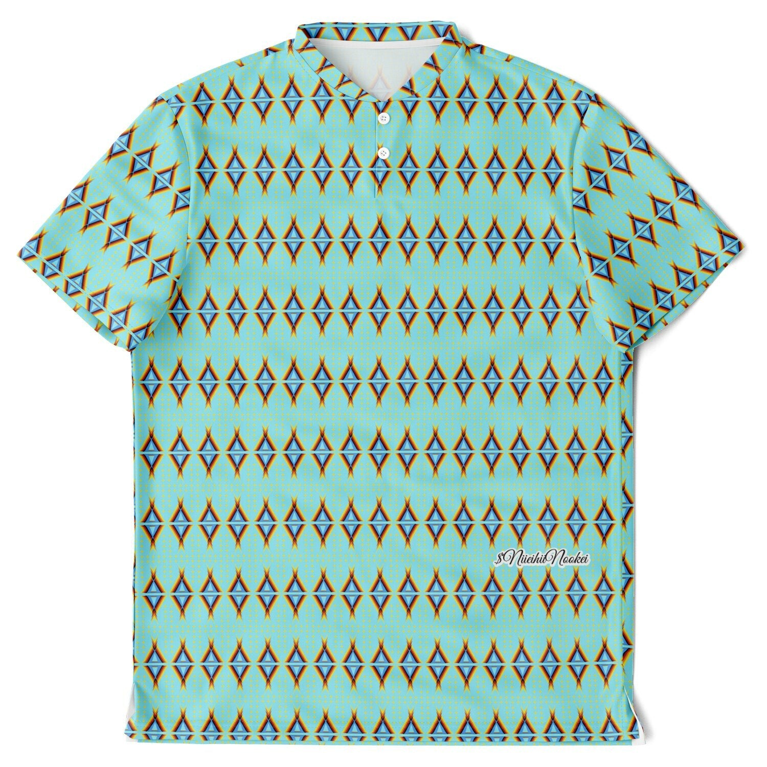 $NiieihiiNookei Blade Collar Polo Shirt - AOP
