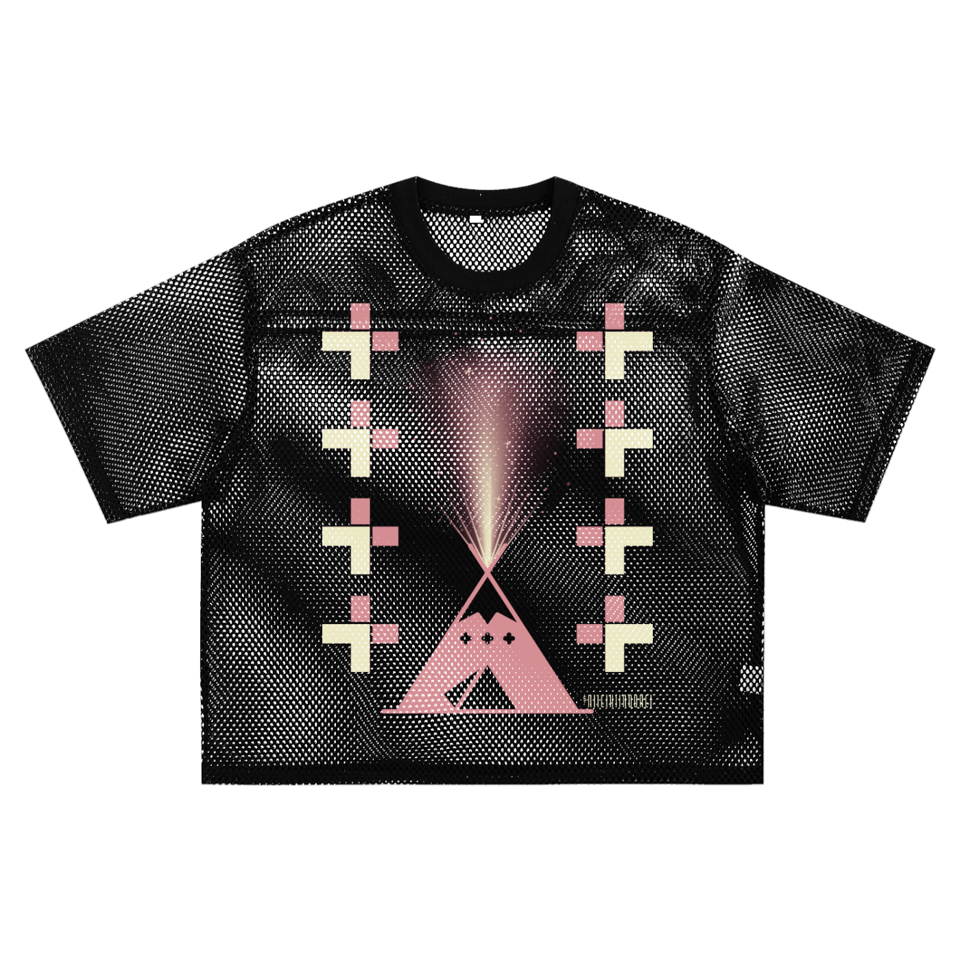 See-through Boxy Net T-shirt