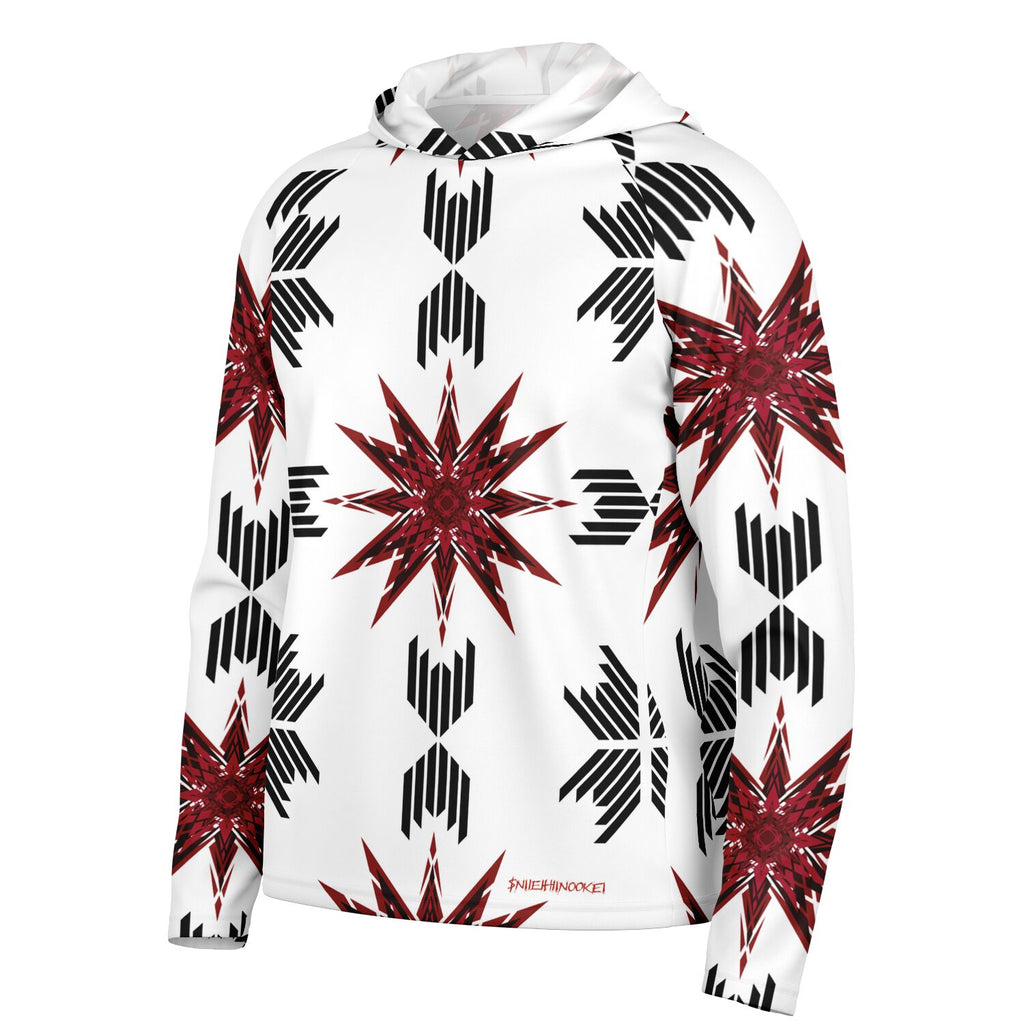 Men's Long Sleeve Hooded Performance Shirt - AOP