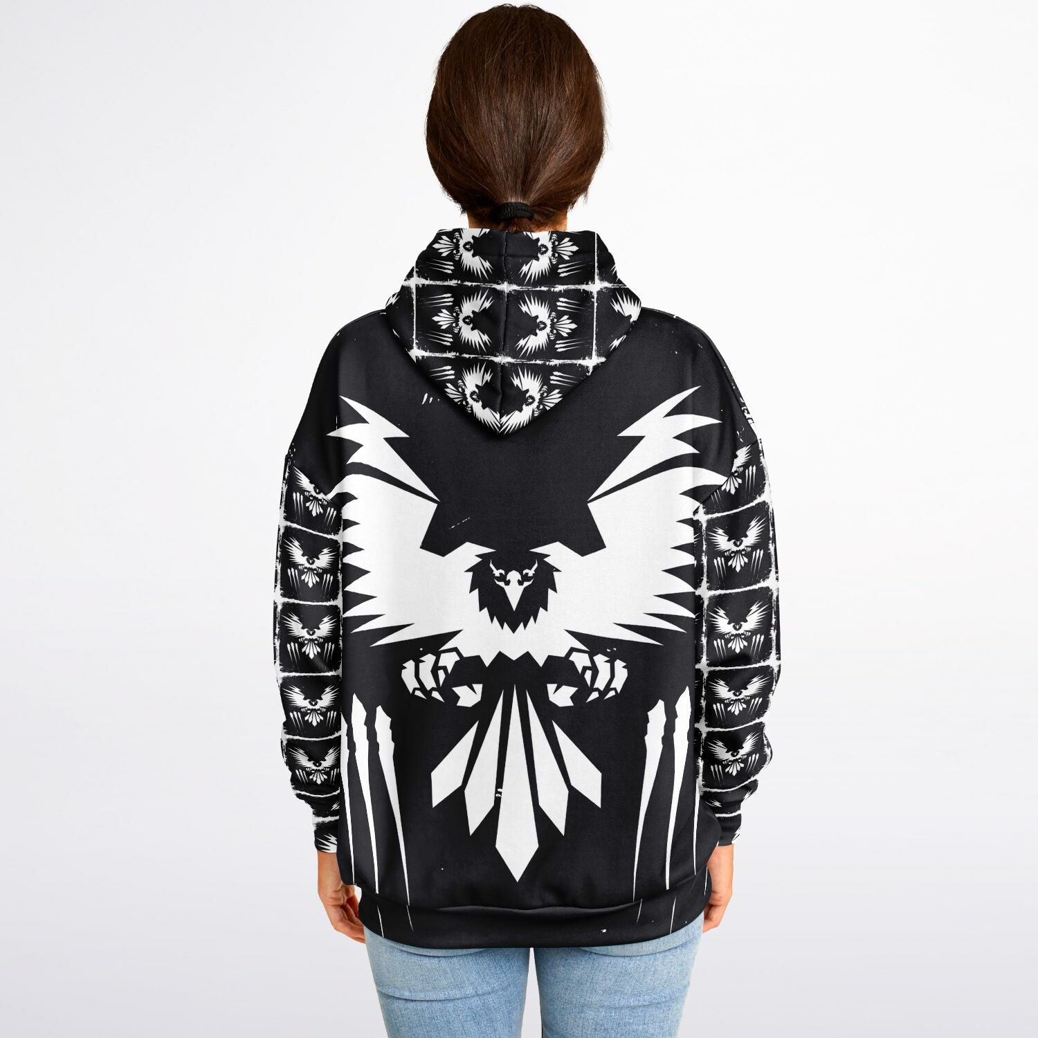 $NiieihiiNookei Graphic Design Heavyweight Oversized Hoodie - AOP