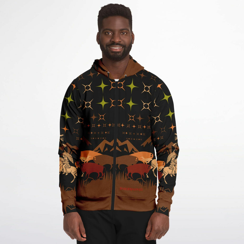 $NiieihiiNookei Athletic Zip-Up Hoodie - AOP
