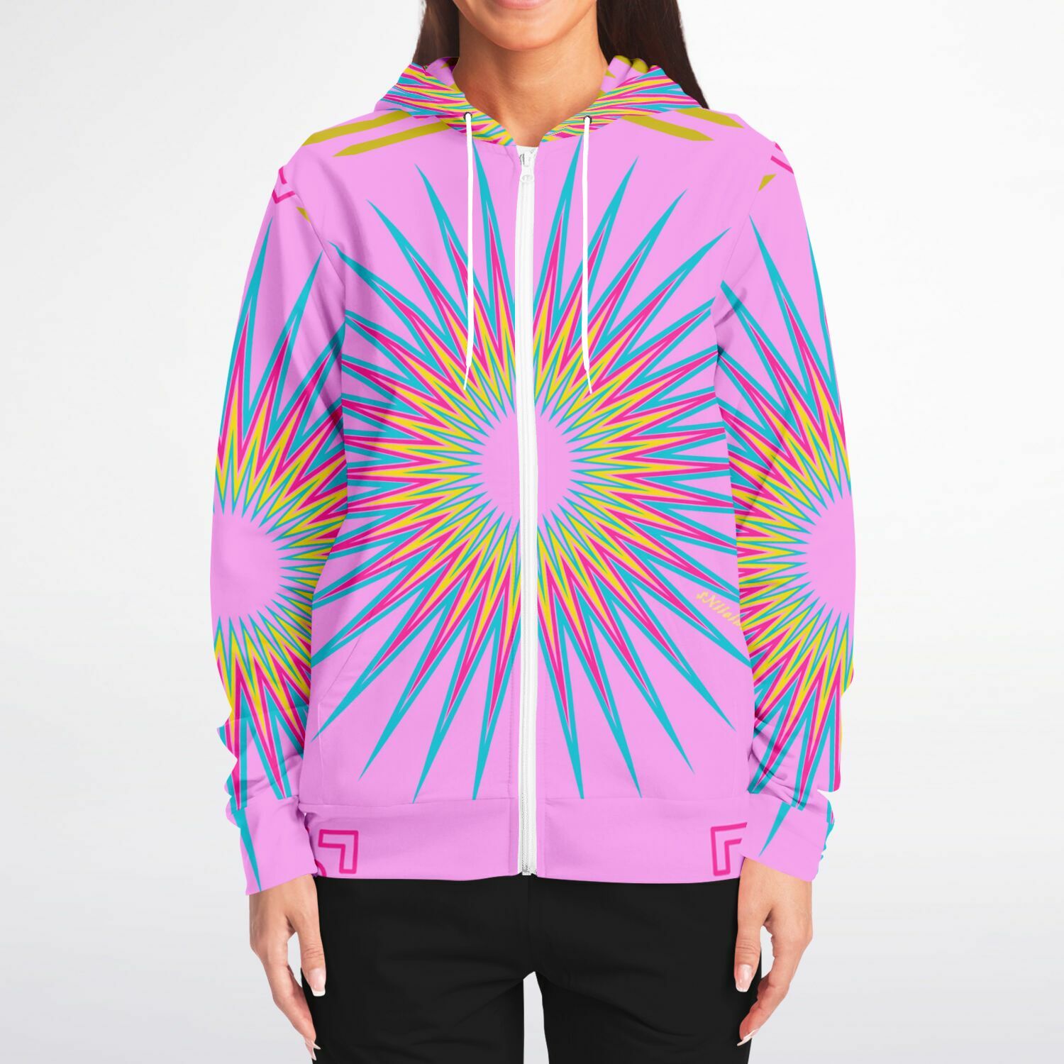 $NiieihiiNookei Fashion Zip-Up Hoodie - AOP