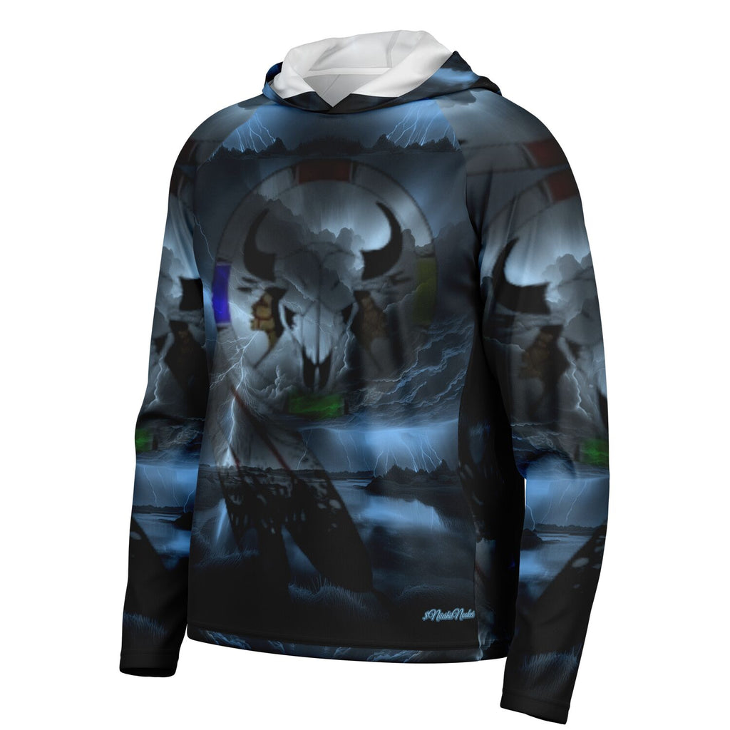 Northern Arapaho Tribe Logo Hooded Performance Shirt - AOP