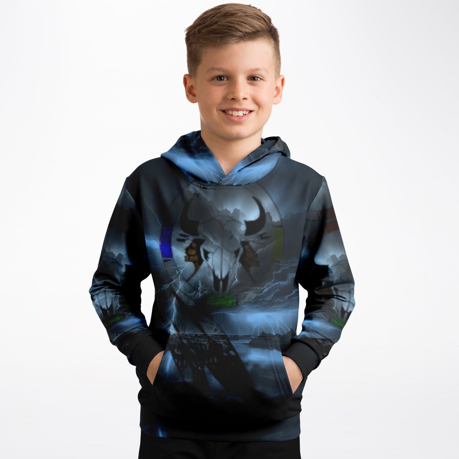 Northern Arapaho Tribe Logo Fashion Kids Hoodie - AOP