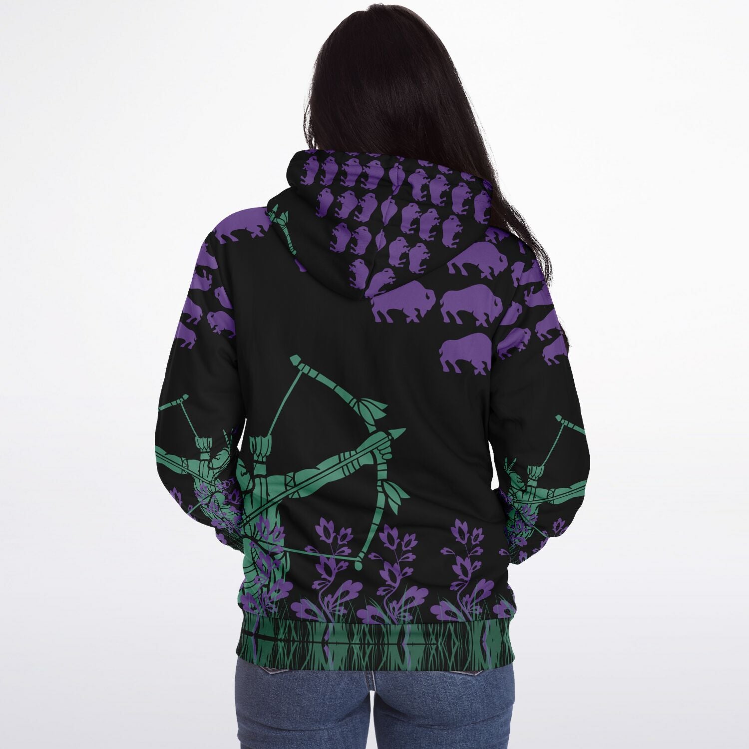 $NiieihiiNookei Microfleece Ziphoodie - AOP