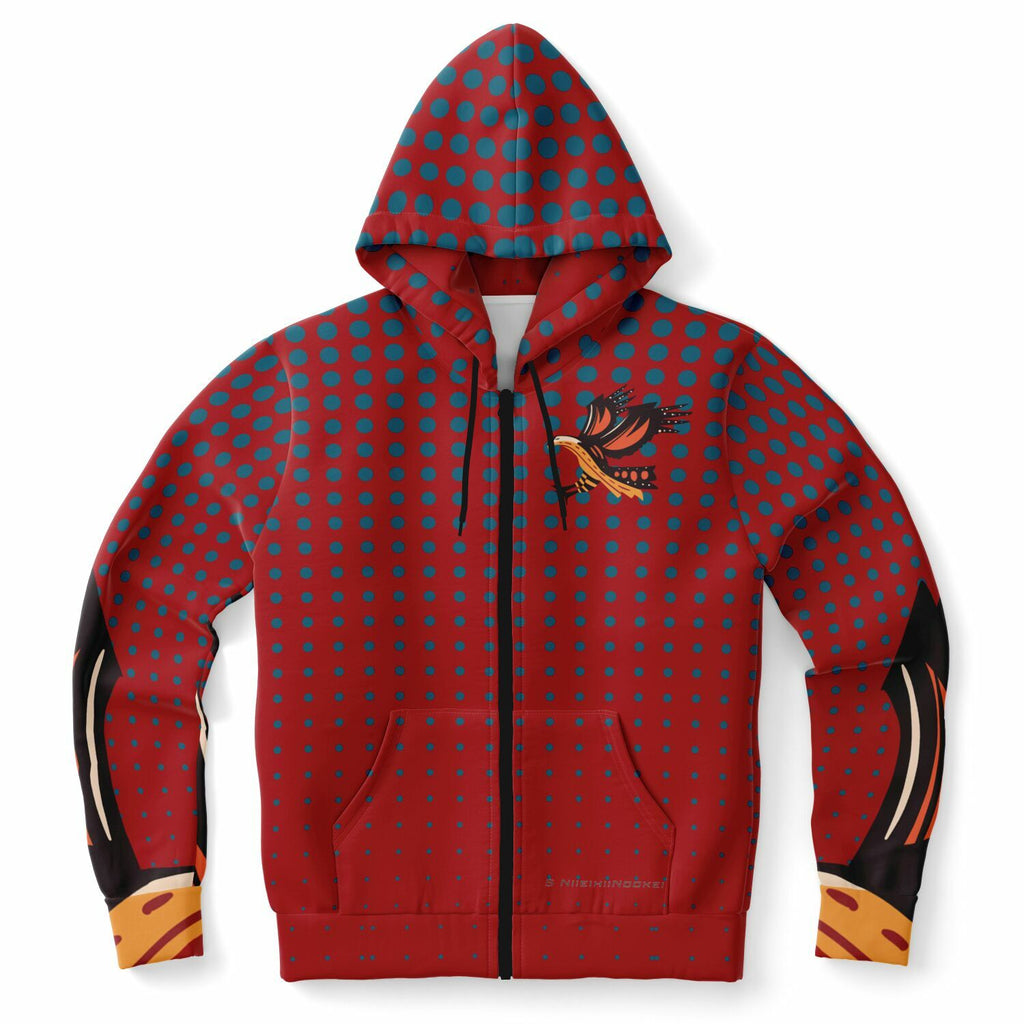 $NiieihiiNookei Athletic Zip-Up Hoodie - AOP