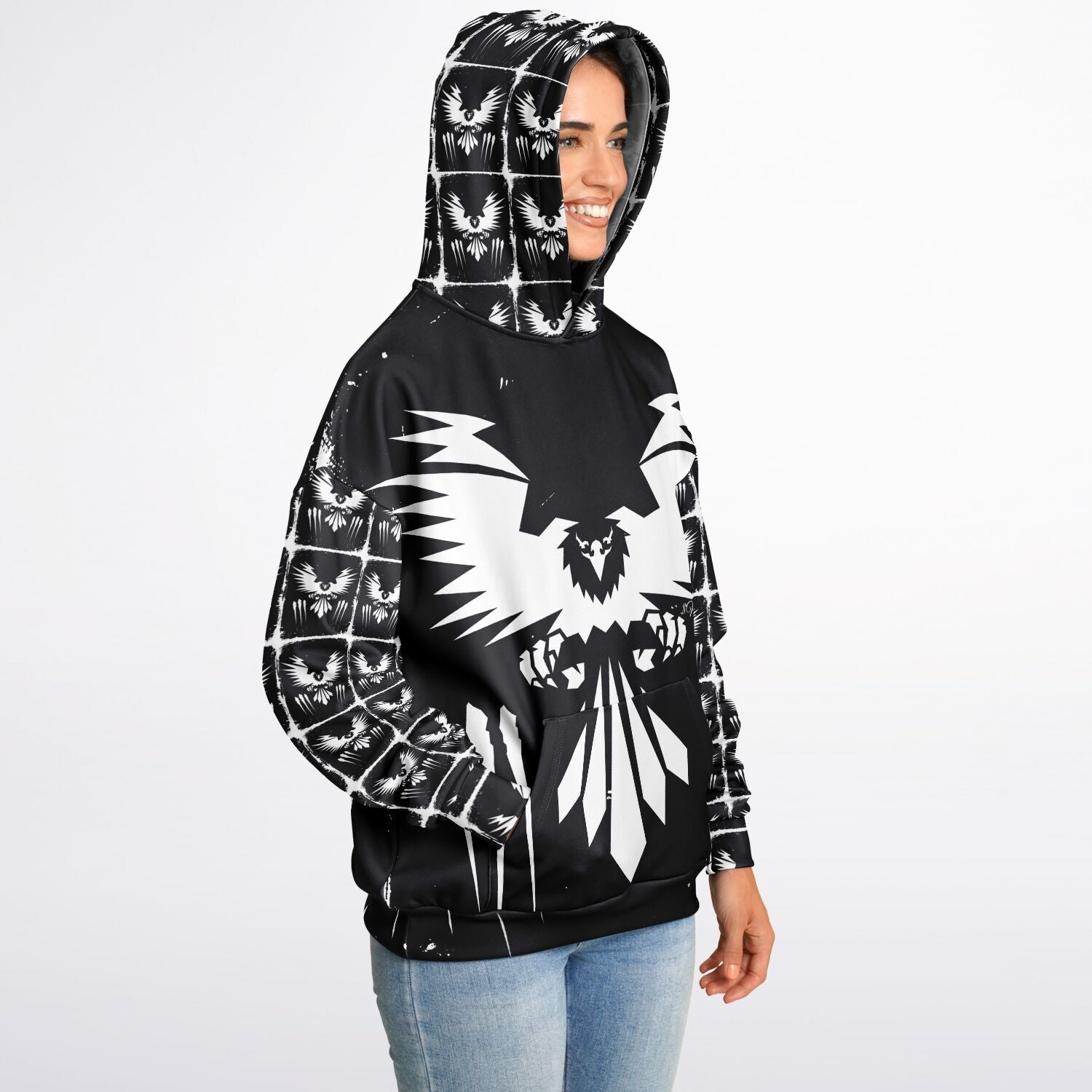 $NiieihiiNookei Graphic Design Heavyweight Oversized Hoodie - AOP