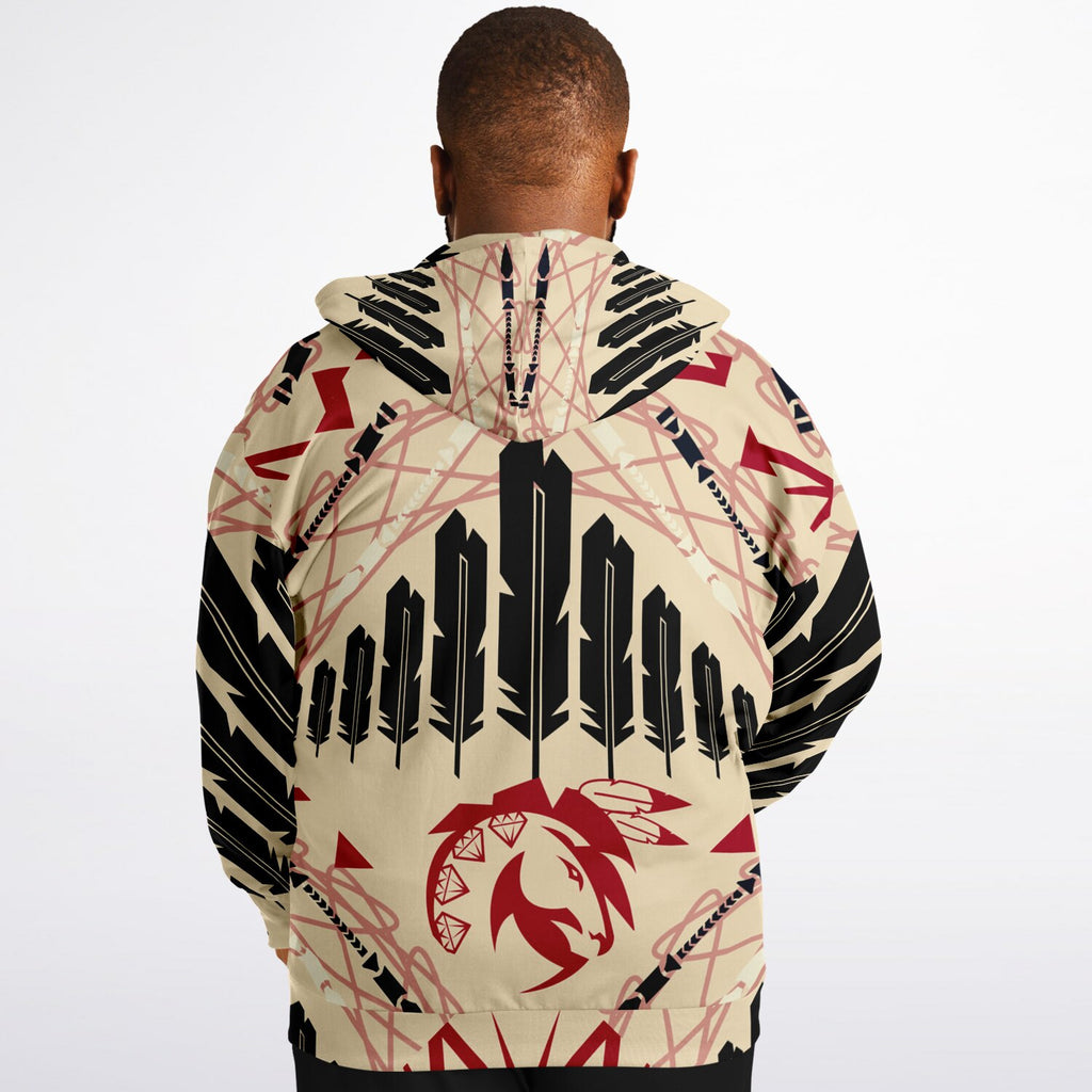 $NiieihiiNookei Plus-size Ziphoodie - AOP