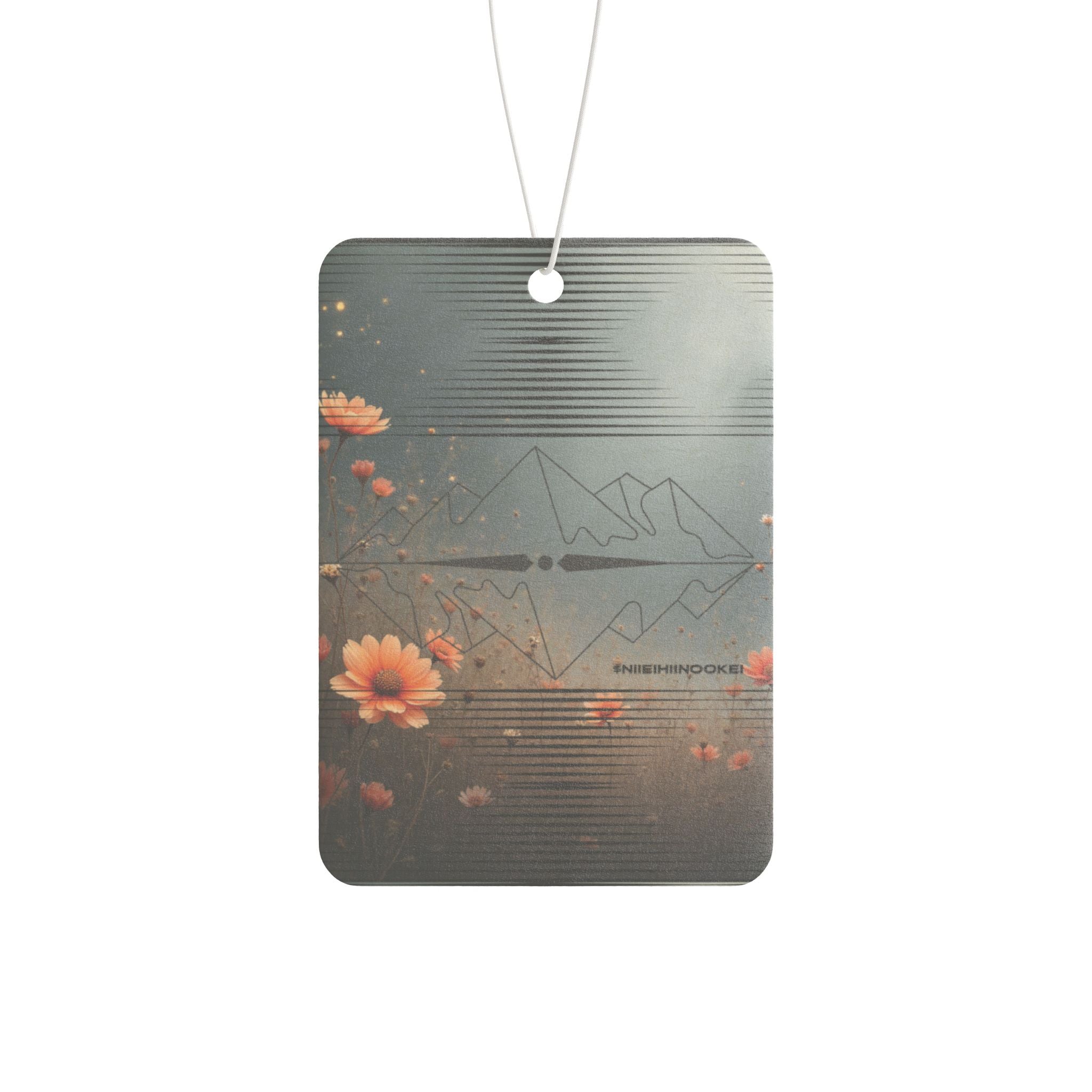 Car Air Freshener — Sunset Wildflower Scenic Scented Ornament