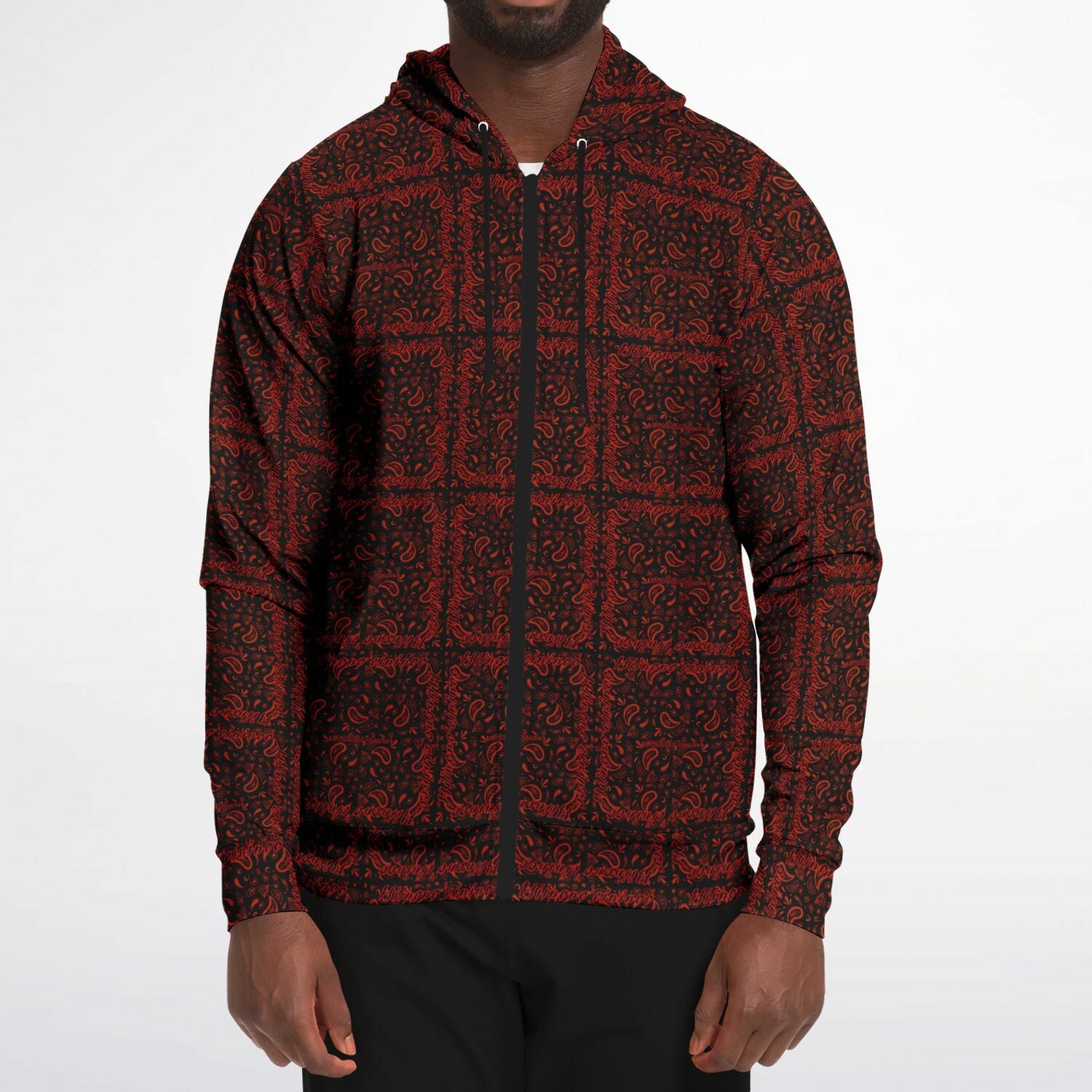 $NiieihiiNookei Athletic Zip-Up Hoodie - AOP