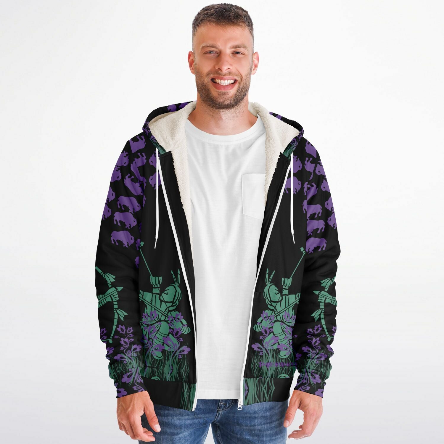 $NiieihiiNookei Microfleece Ziphoodie - AOP