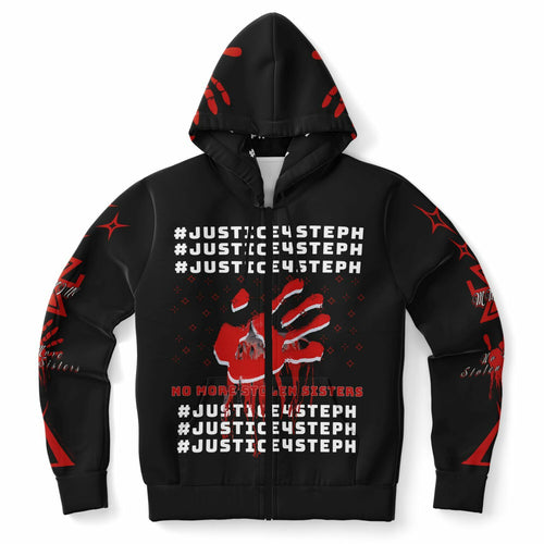 #JUSTICE4STEPH Athletic Zip-Up Hoodie - AOP