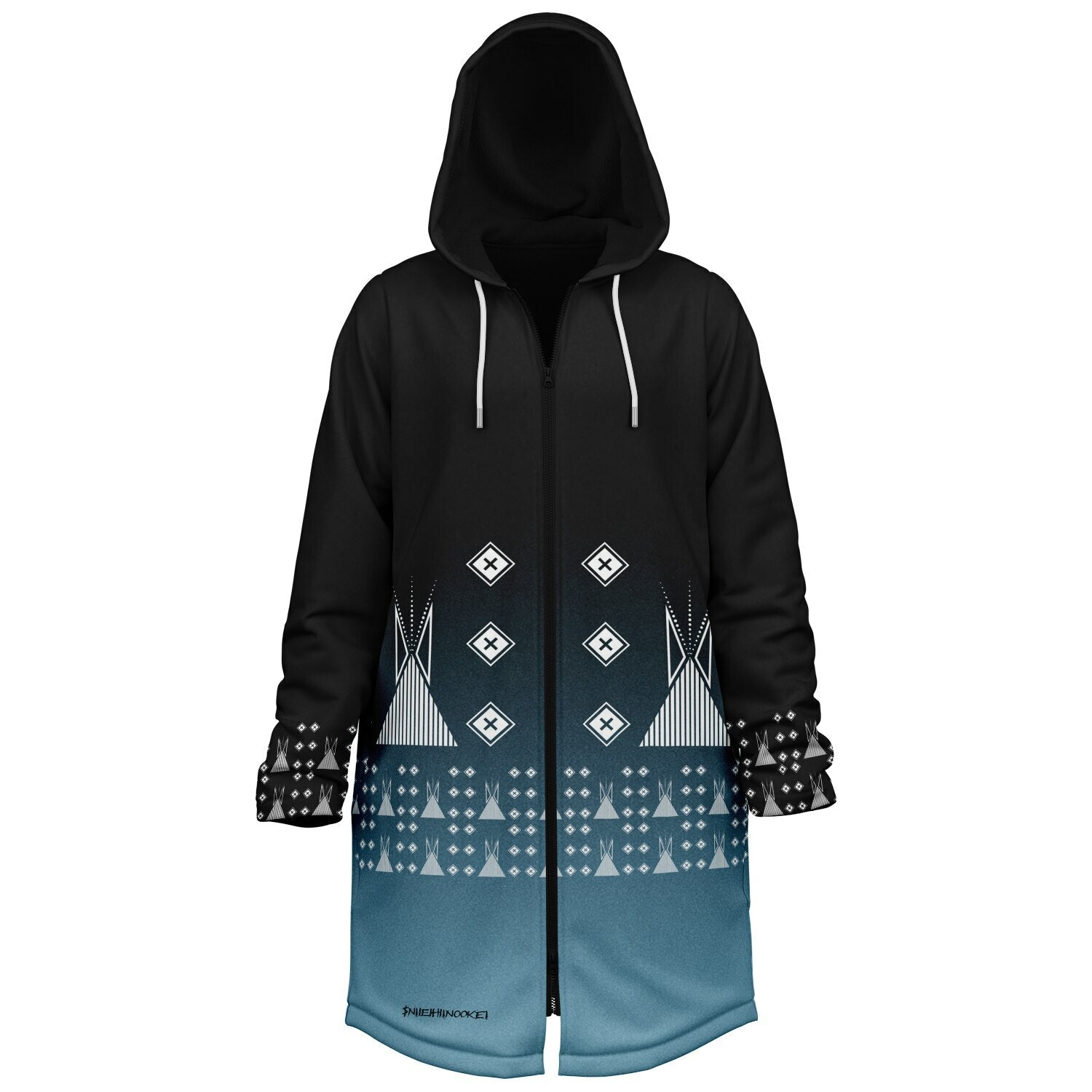 $NiieihiiNookei Zipper Cloak - AOP