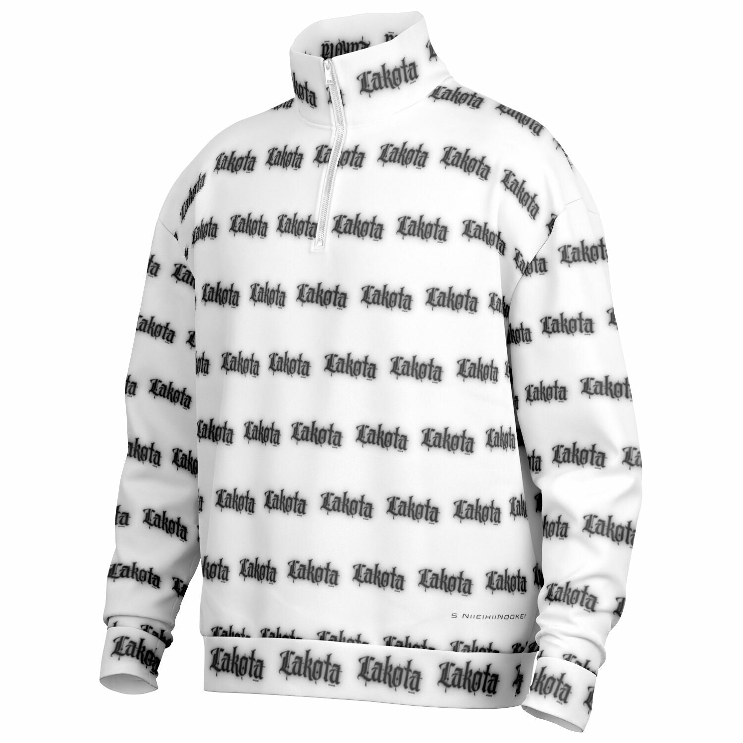 $NiieihiiNookei Heavyweight Oversized Quarter Zip Sweatshirt - AOP