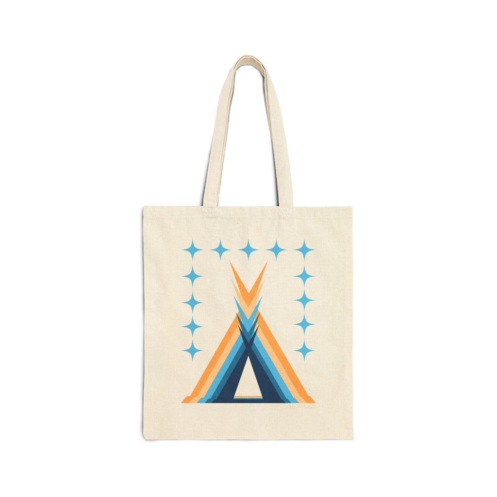 Tipi Under the Stars Cotton Canvas Tote — Design by $NiieihiiNookei