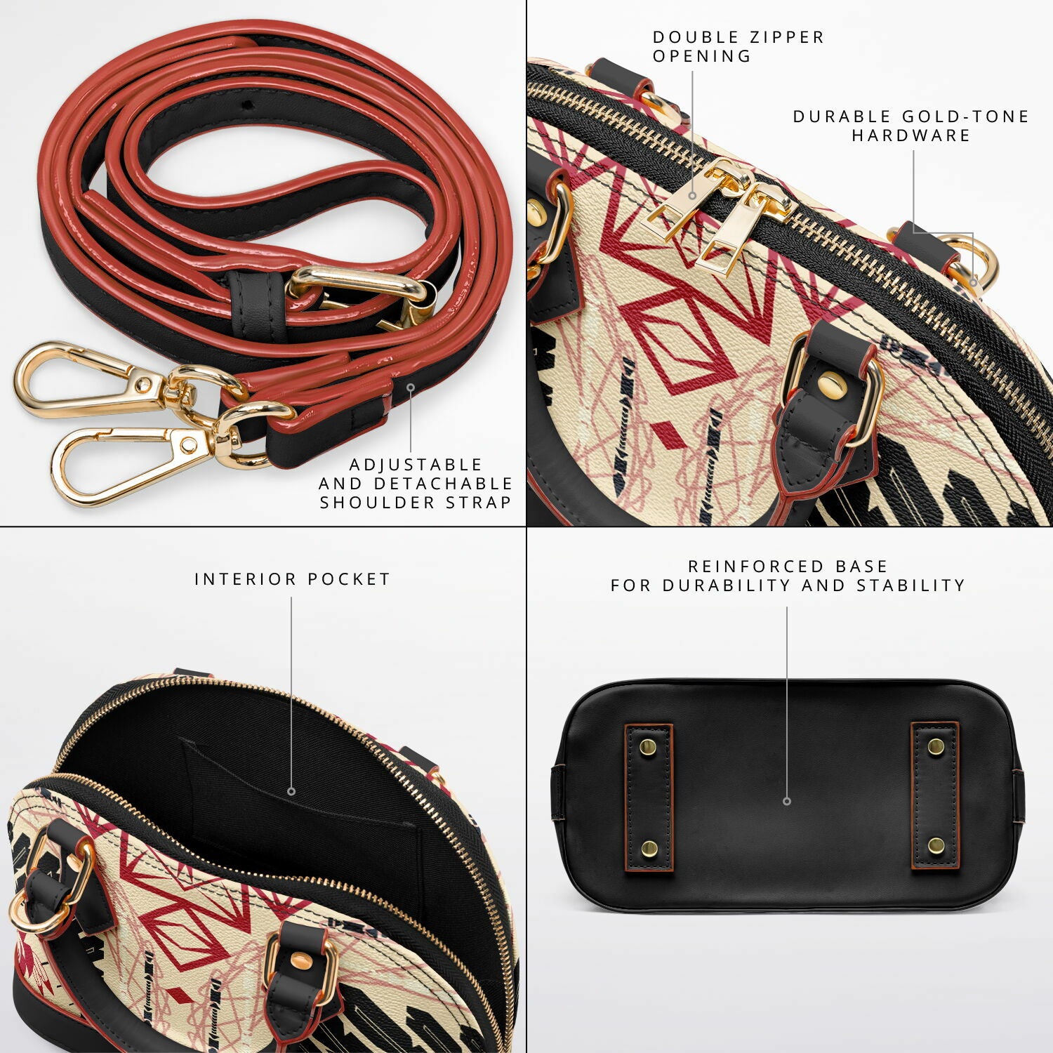 $NiieihiiNookei Dome Satchel Handbag - AOP