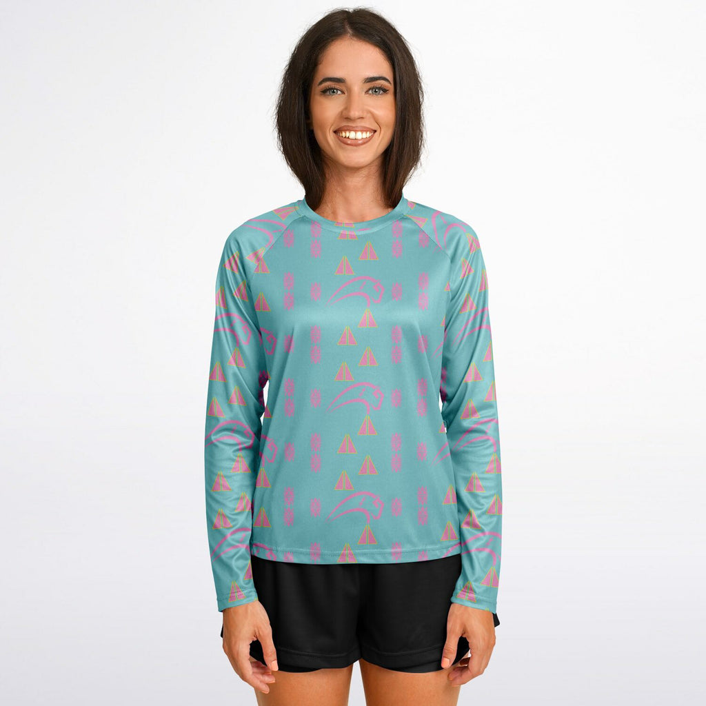 Women's Long Sleeve Performance Shirt - AOP