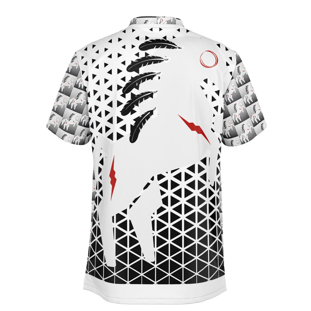 $NiieihiiNookei Blade Collar Polo Shirt - AOP