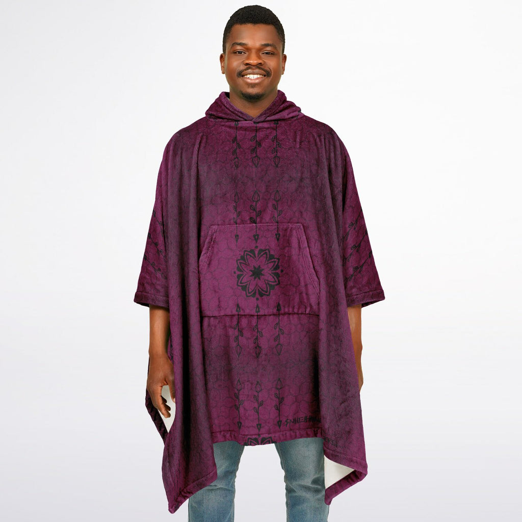 $NiieihiiNookei Flannel Blanket Poncho - AOP