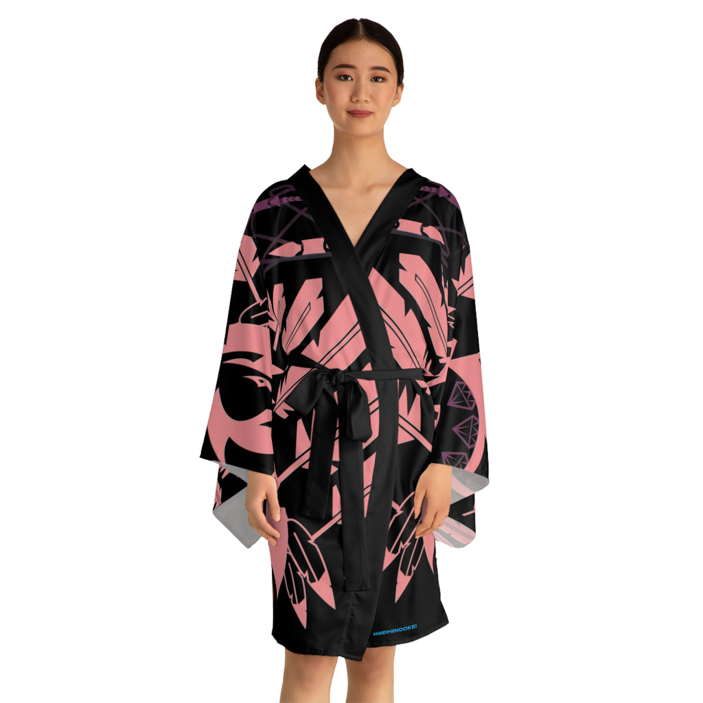 $NiieihiiNookei Kimono Robe — Long Sleeve AOP Lounge Jacket