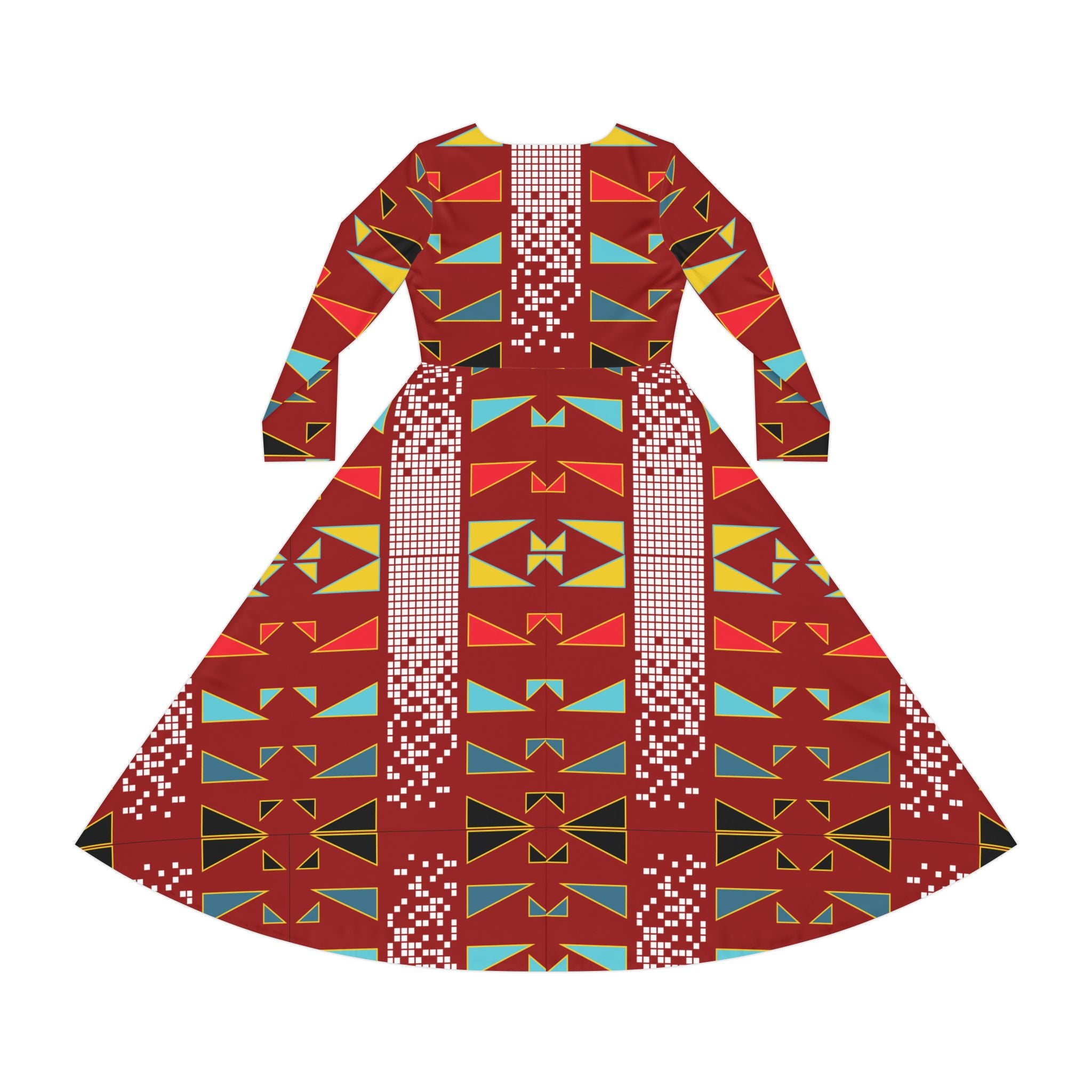 Women's Long Sleeve Dance Dress — River Camp Design by $NiieihiiNookei