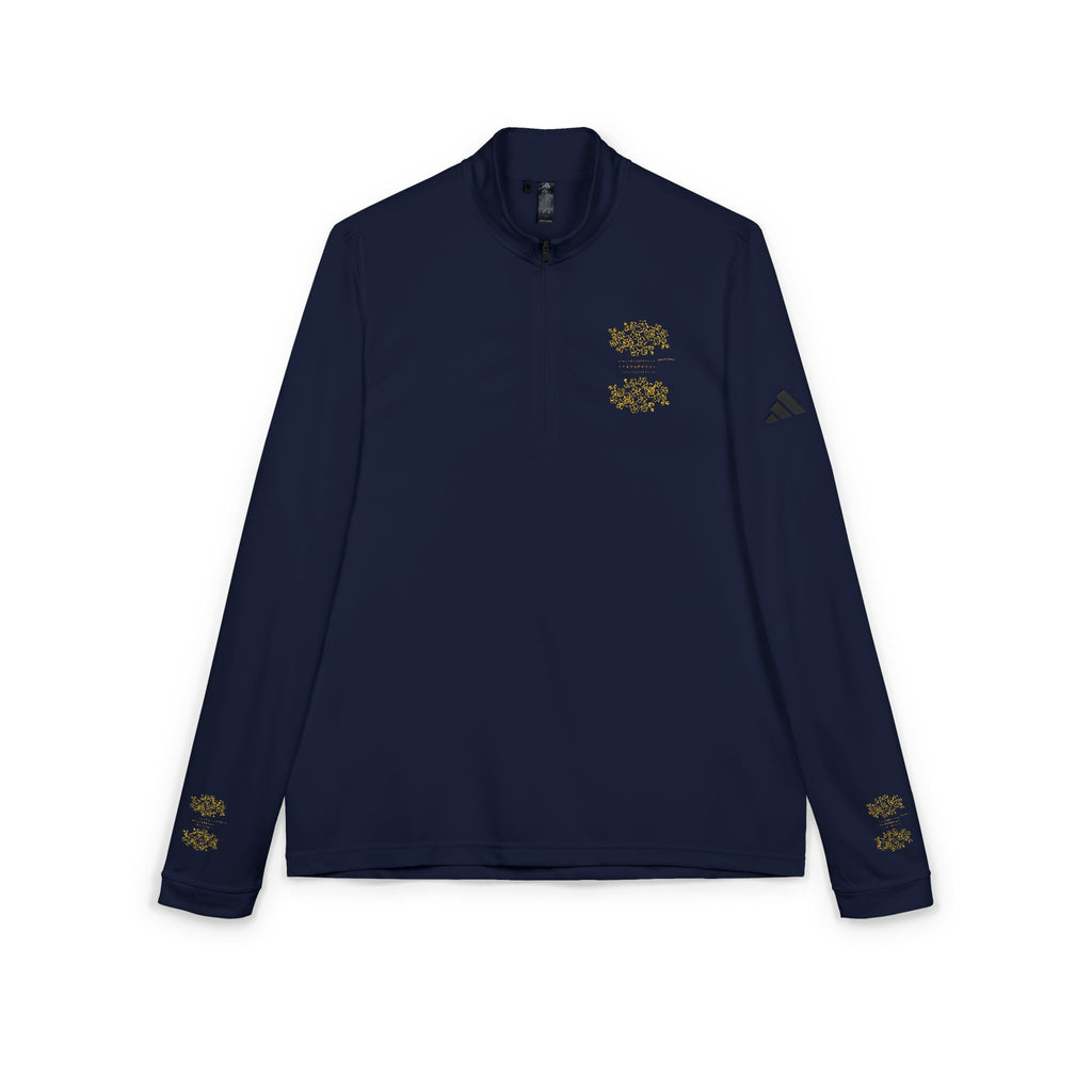 Adidas $NiieihiiNookei Embroidered Quarter-Zip Pullover — Lightweight White Golf/Sports Top