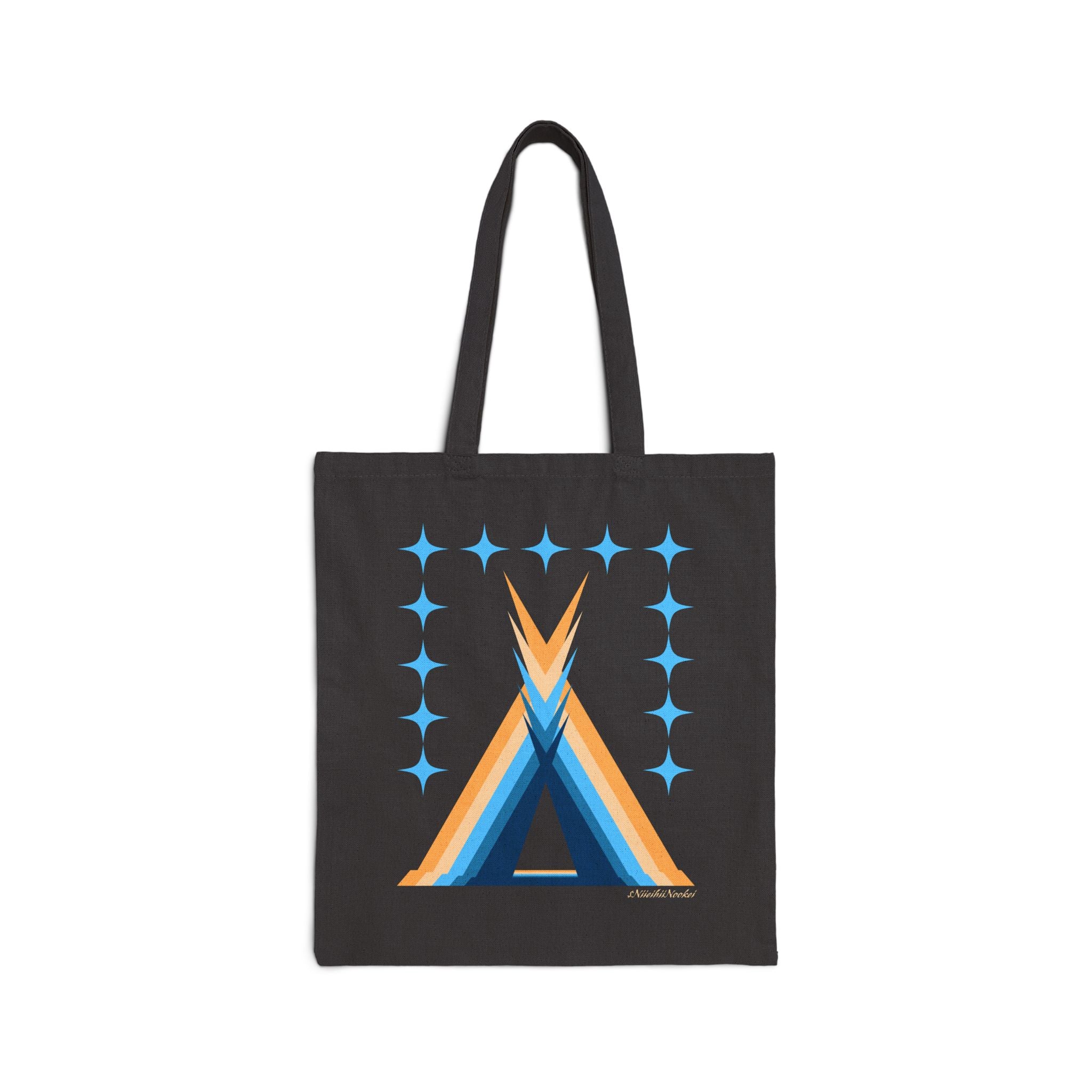 Tipi Under the Stars Cotton Canvas Tote — Design by $NiieihiiNookei