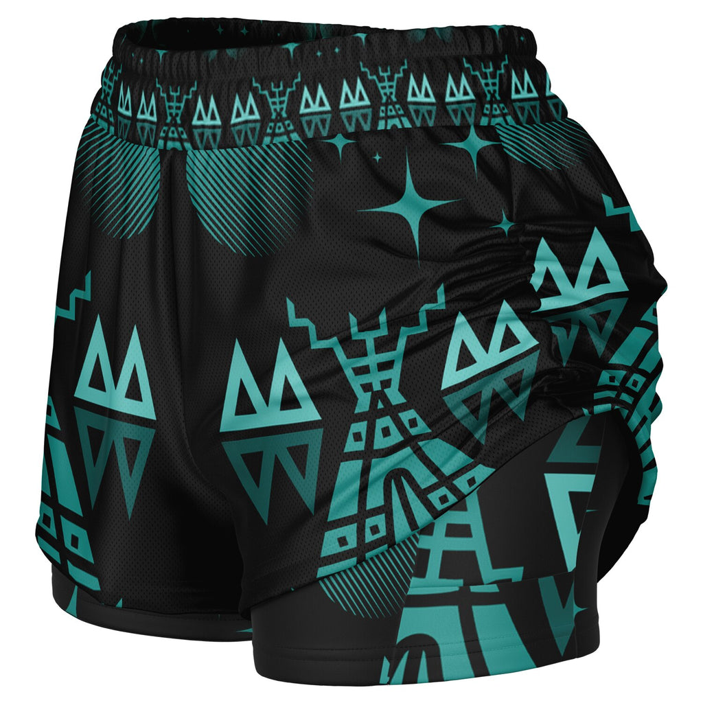 $NiieihiiNookei Women's 2-in-1 Shorts - AOP