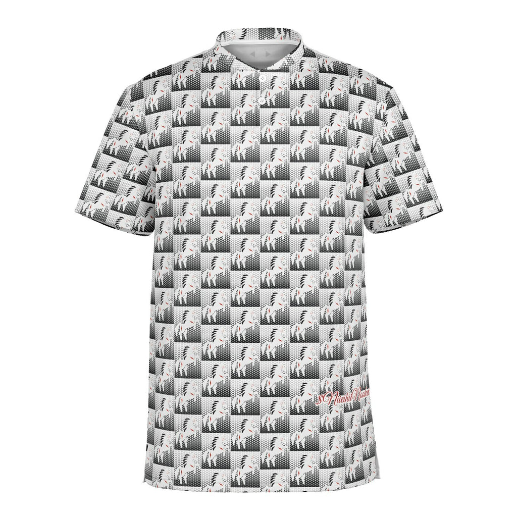 $NiieihiiNookei Blade Collar Polo Shirt - AOP
