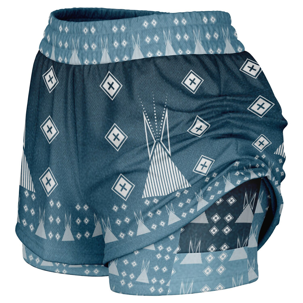$NiieihiiNookei Women's 2-in-1 Shorts - AOP