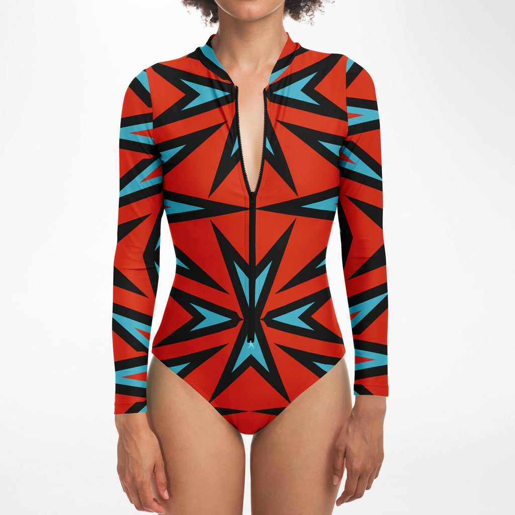 $NiieihiiNookei Bodysuit Long Sleeve - AOP