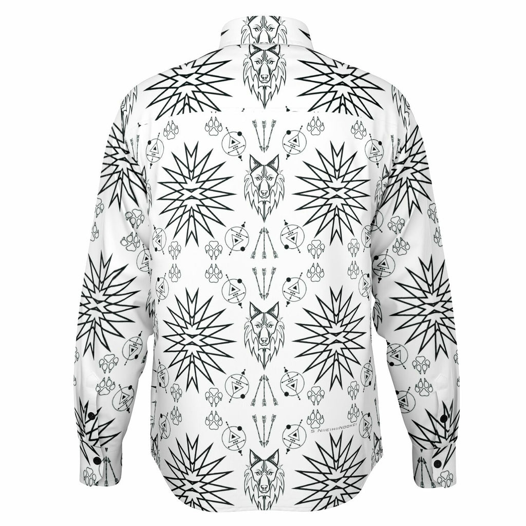 $NiieihiiNookei Long Sleeve Button Down Shirt - AOP