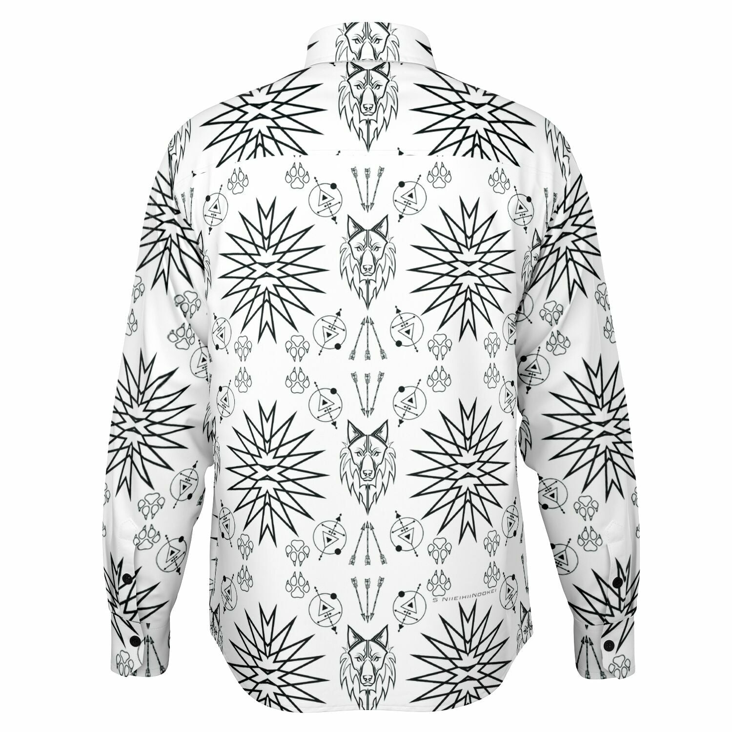 $NiieihiiNookei Long Sleeve Button Down Shirt - AOP