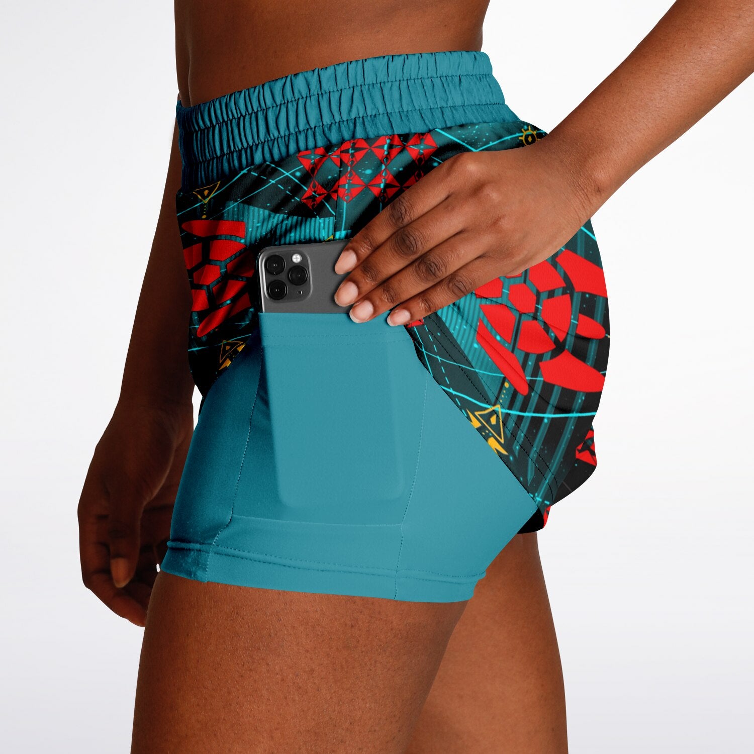 $NiieihiiNookei Women's 2-in-1 Shorts - AOP