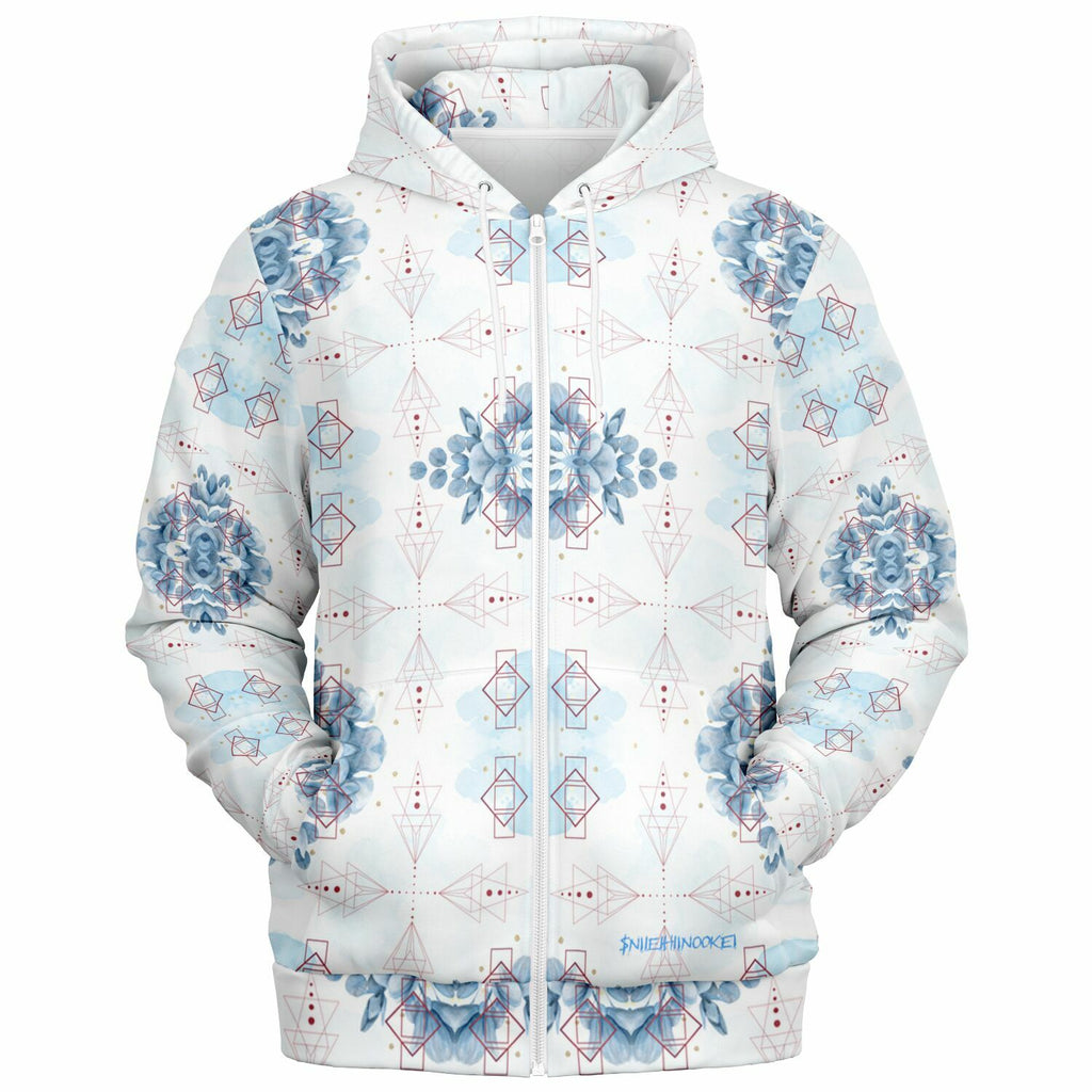 Athletic Zip-Up Hoodie - AOP