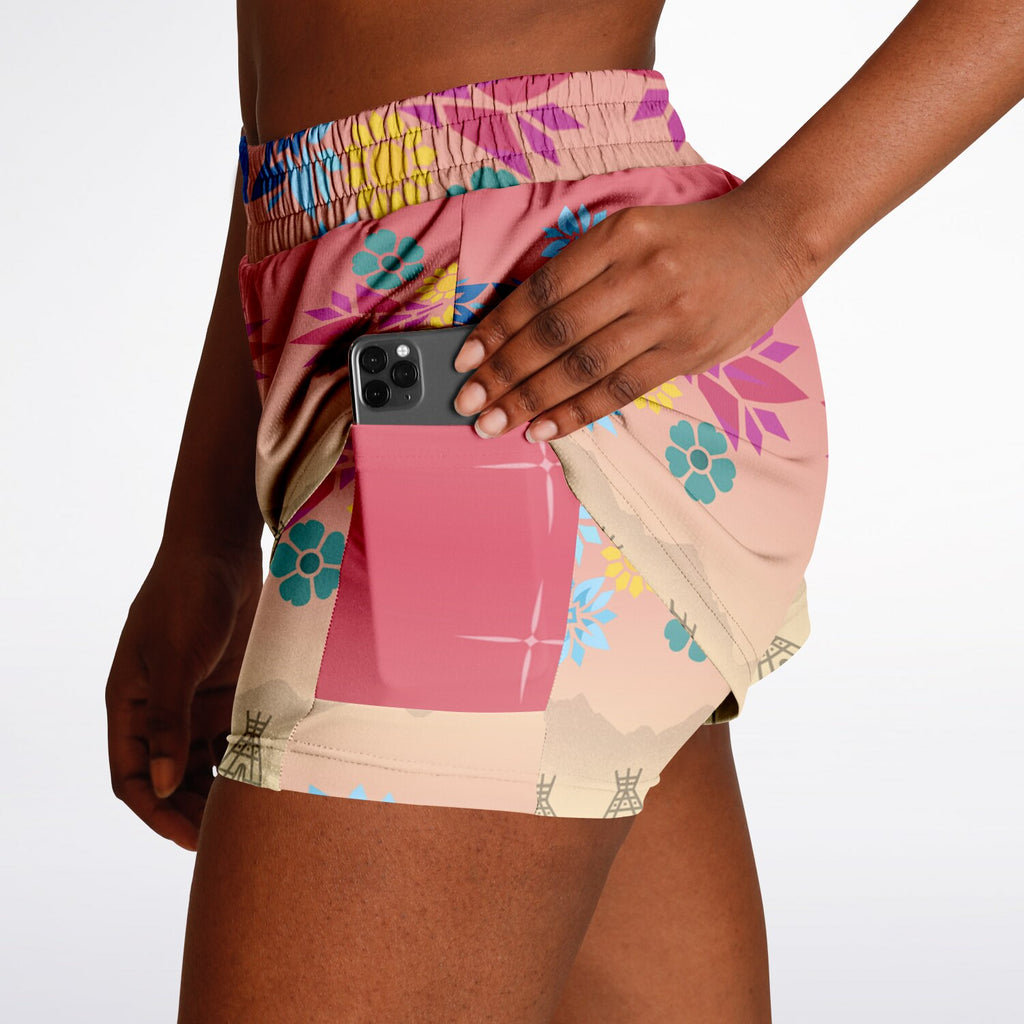 $NiieihiiNookei Women's 2-in-1 Shorts - AOP