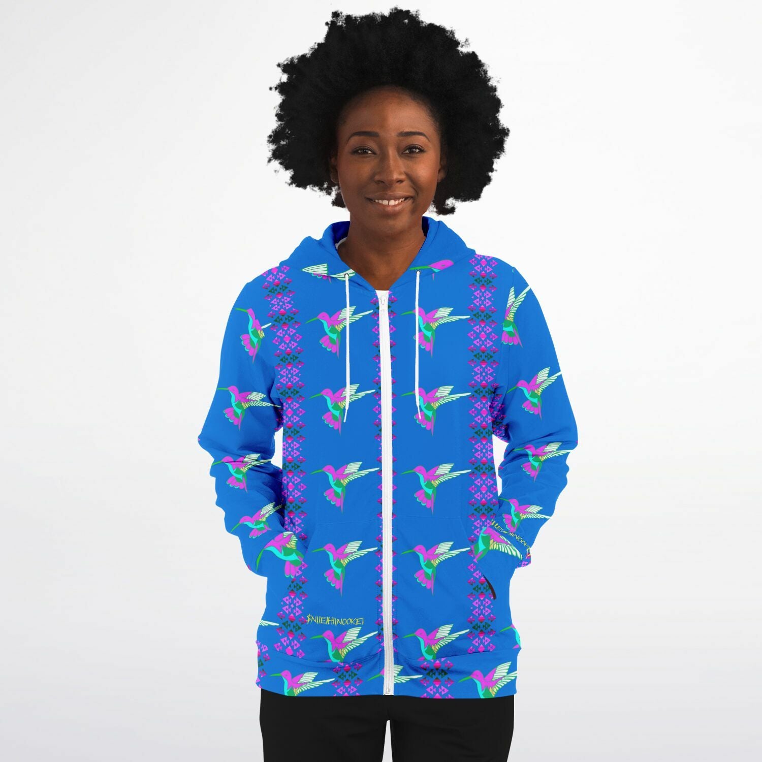 $NiieihiiNookei Athletic Zip-Up Hoodie - AOP