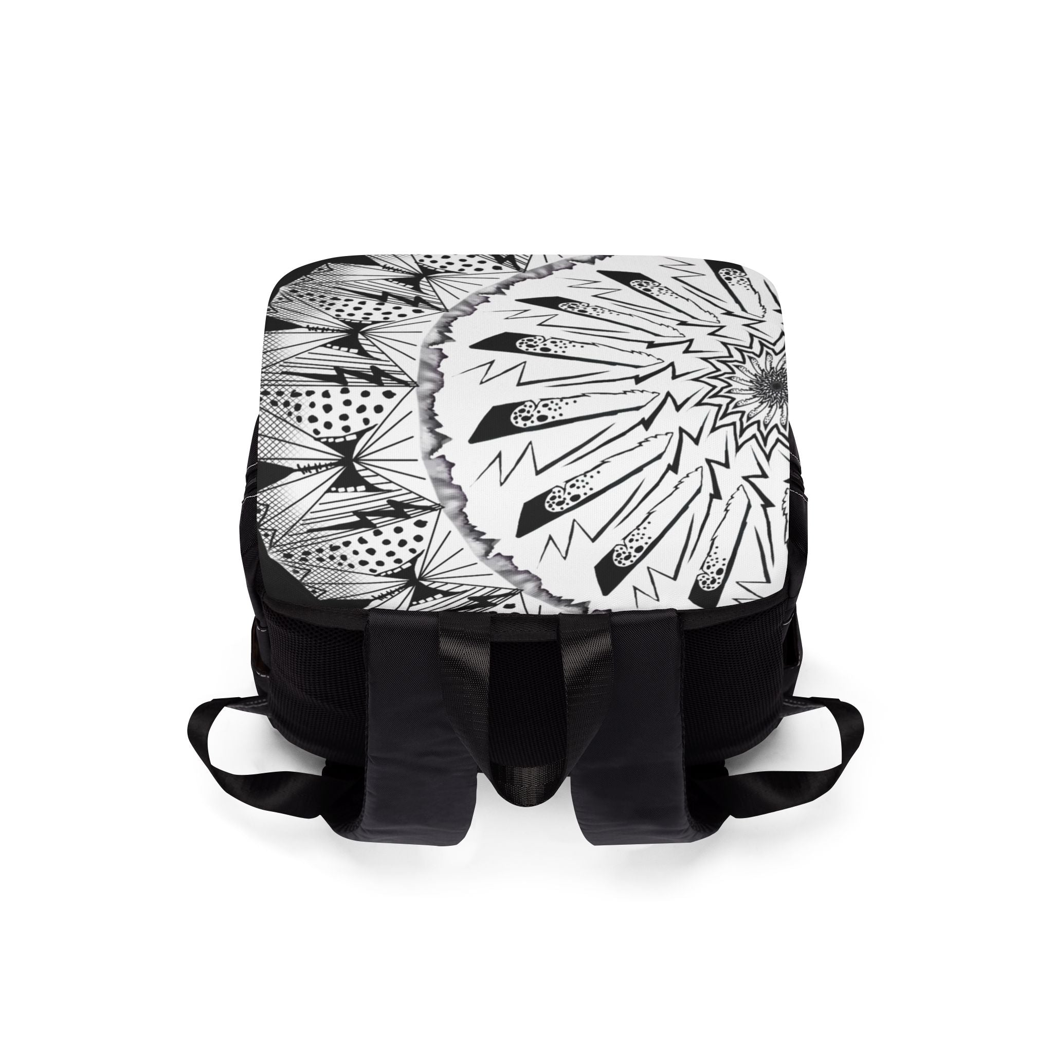 Native Art Shoulder Backpack — Hand-Drawn Design by $NiieihiiNookei