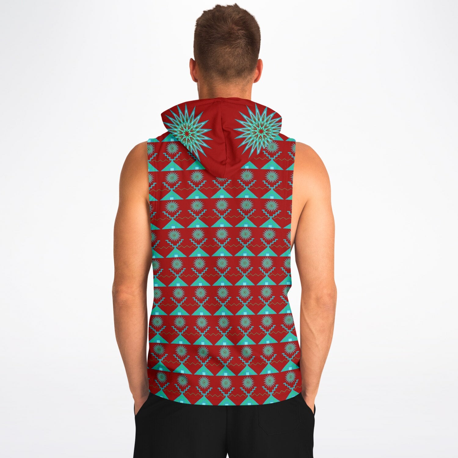 $NiieihiiNookei Athletic Drop Armhole Hoodie - AOP