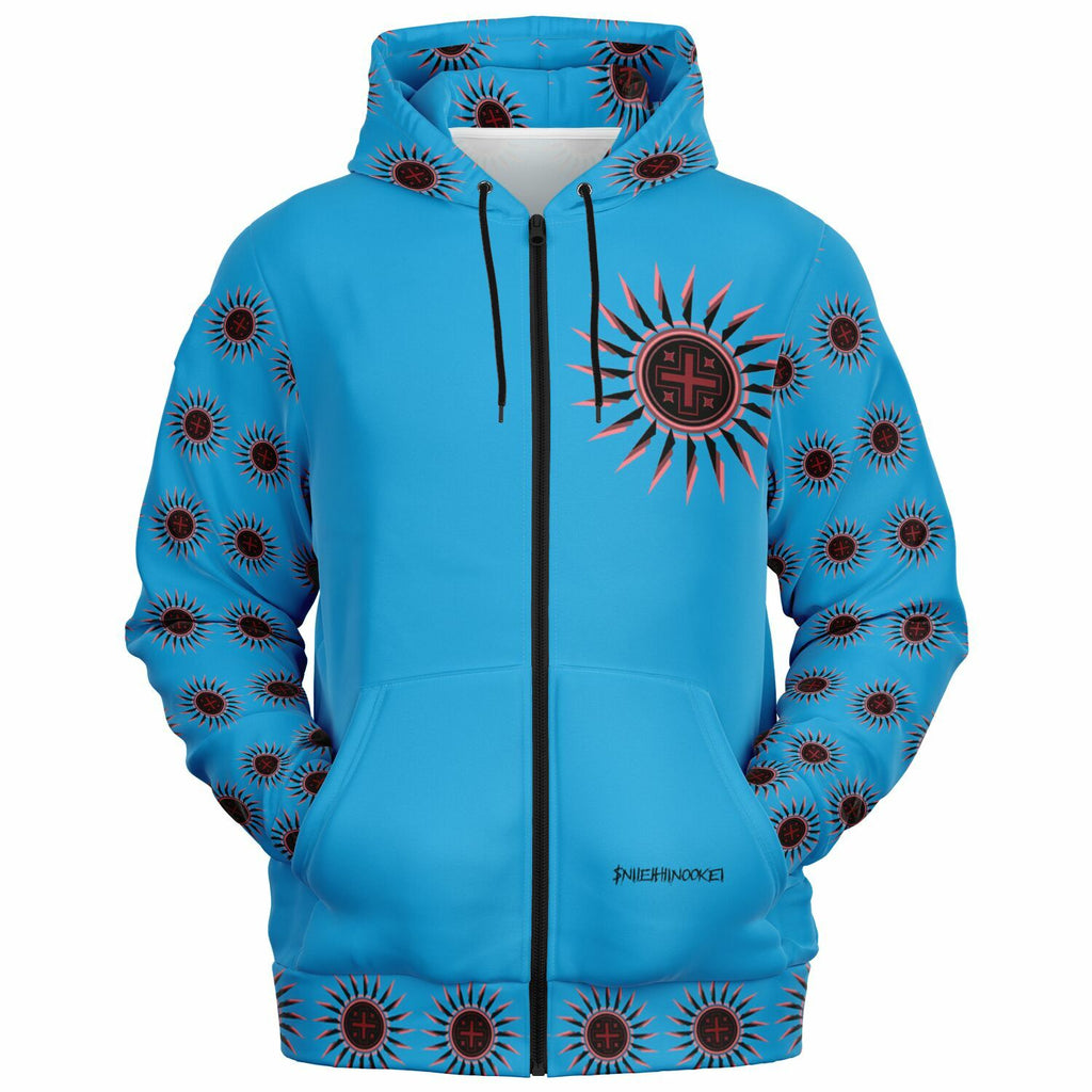 $NiieihiiNookei Athletic Zip-Up Hoodie - AOP